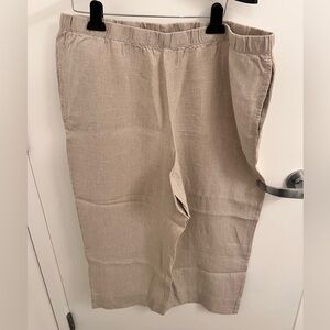 NWT- J. Jill Linen Wide-Leg Cropped Pant
